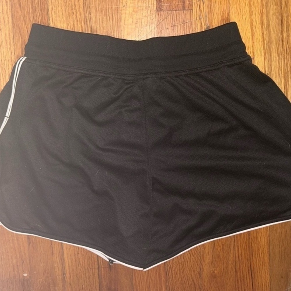 BCG Black Drawstring Athletic Shorts with White Trim Size M Activewear Workout - Picture 4 of 5